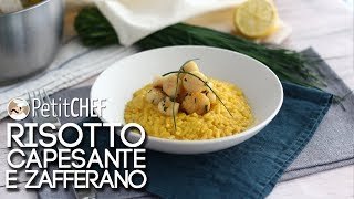 Risotto capesante e zafferano  Ricetta delicata tutorial cucina PetitChefit [upl. by Brink]