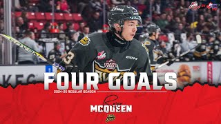 WHL HatTricks Roger McQueen nets FOUR goals in his season debut [upl. by Ecidna]