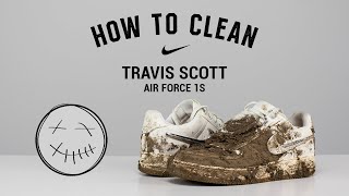 How to Clean Nike Travis Scott Air Force 1 With Reshoevn8r [upl. by Sarah891]