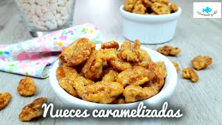 NUECES CARAMELIZADAS Receta muy fácil nuecescaramelizadas nueces [upl. by Colyer]