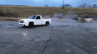 Btr stage 3 Silverado huge burnout [upl. by Euqinorev]