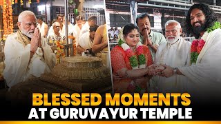 PM Modi prays at the divine and magnificent Guruvayur Temple in Kerala [upl. by Nanreh]