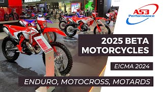 2025 BETA MOTORCYCLES AT EICMA 2024 feat RR Enduro models RX MX models amp Supermoto models [upl. by Eitsirc]