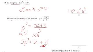 GCSE 91 Maths Algebra OCR Exam Style Questions KS3 Maths 13 Maths 11 Maths [upl. by Anaibaf]