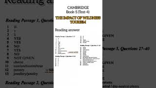 C5 T4 THE IMPACT OF WILDNESS TOURISM IELTS Reading answer  SUMPUN IELTS PHAGWARA [upl. by Derwin751]