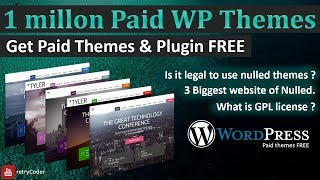 How to download wordpress Premium Themes FREE  Nulled Themes  Legal or not  GPL theme or plugin [upl. by Guerra]