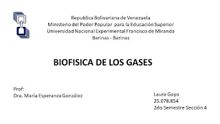 TEMA 33 Biofisica de los Gases [upl. by Elyl439]