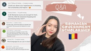 Romanian Government Scholarship🇷🇴 QampA 2023  Answering your questions [upl. by Anya386]