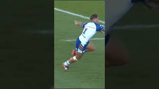 Reece Walsh Gets Smashed in a red card tackle  Sharks Vs Warriors [upl. by Doralynn]