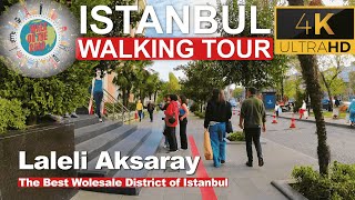 Aksaray to Laleli  Wholesale Fashion Market  Istanbul Walking Tour 4k Ultra HD 60fps  2023 [upl. by Nauqet208]