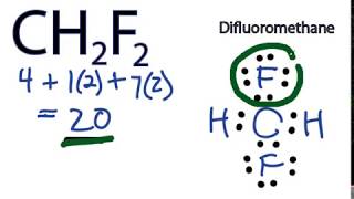 CH2F2 Lewis Structure  How to Draw the Lewis Structure for CH2F2 [upl. by Anthe]