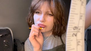 asmr mumbling and measuring 📝 examining you with inaudible  unintelligible whispers [upl. by Eirrab480]