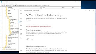 How to Permanently Disable Windows Defender Real Time Protection from Registry [upl. by Roberta]