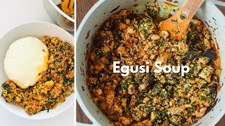 How to Make VegetarianVegan Friendly Egusi Soup [upl. by Stedmann113]