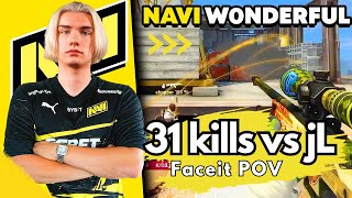 NAVIs NEW AWPER w0nderful 😲 Faceit POV [upl. by Farand]