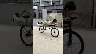 Chinese boy rides this weird bicycle [upl. by Delaryd]