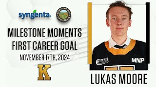 OHL Milestone  First Career Goal  Lukas Moore [upl. by Torruella]