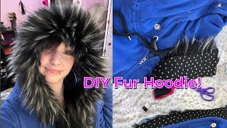 Making a DIY Faux Fur Hoodie [upl. by Nnyl]