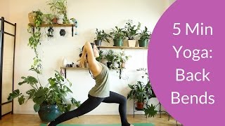 5 Min Yoga Beginner Backbends [upl. by Mindy912]