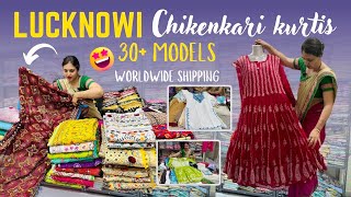 హైదరాబాద్లో Handmade లక్నోకి chikenkari కీర్తిస్ కి ఏకైక SHOP 🤩 తప్పక చూడండి Pure chikenkari kurtis [upl. by Bal]