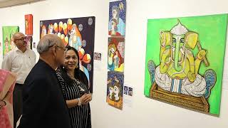 05072024  Governor Ramesh Bais visits Nandini Vermas Art Exhibition in Mumbai [upl. by Clemens96]