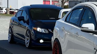 9TH GEN HONDA CIVIC SI REV 9 coilovers and rim camber alignment [upl. by Tormoria]