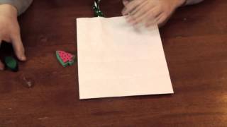 Simple Christmas Decorations for a White Paper Bag  Decorative Crafts for All [upl. by Tharp]