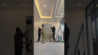 Mirror🥰pvc interiordesign flooring pvcwallpanels ceiling instagram reels [upl. by Neehsuan]