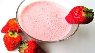 Recette de Smoothie BananeFraise quotBanana Kissquot [upl. by Anorahs285]