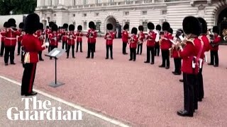 Buckingham Palace band play Three Lions before Englands semifinal [upl. by Oicnevuj]