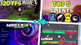 Top 5 Best Clients For Minecraft Pocket Edition 120  Lag Free Clients for MCPE [upl. by Atterbury578]