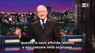 David Letterman on Francesco Schettino cruise ship Concordias Captain [upl. by Harpp]