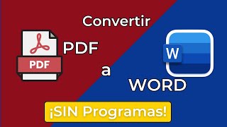 Convierte tu PDF a Word 📄➡️📃 ¡Sin Software [upl. by Min]