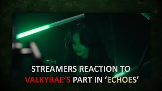 streamers reaction to valkyrae raes part in echoes [upl. by Namreg483]