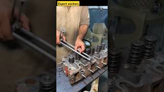 engine head valve lock adjustment shortsfeed skills tools mechanic automobile youtubevideo [upl. by Rusty]