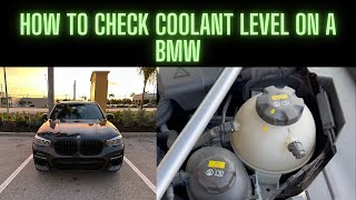 HOW TO CHECK COOLANT LEVEL ON A BMW [upl. by Ailliw713]