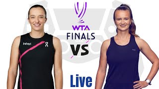 Iga Swiatek vs Barbora Krejčíková  WTA Finals Riyadh 2024 Live [upl. by Yentuoc486]