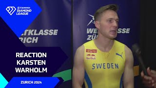 2024 Zurich Interview With Karsten Warholm mens 400m Hurdles  Wanda Diamond League [upl. by Cassil505]