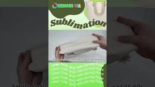 INNOSUB USA  Sublimation Blanks Linen Tote Bag With Strong Rope shorts innosubusa [upl. by Ruthy]