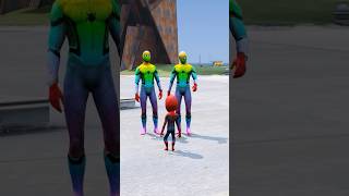 SPIDER MAN DUPLICATE CAME TO HIS HOUSE  gta5 shorts shortsfeed ironman [upl. by Winstonn]