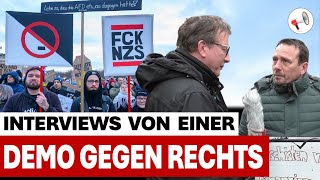 Ich war auf einer quotDemo gegen rechtsquot  Interviews mit Teilnehmern [upl. by Anelad]