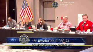 City of Borger  Regular City Council Meeting  November 5th 2024 [upl. by Ihcas]