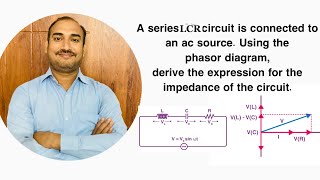 A series LCR circuit connected to an ac sourceUsing phasor diagramderive expression for impedance [upl. by Treblih]