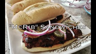 BBQ Rib Sandwich quotMcRibquot [upl. by Ahtennek]