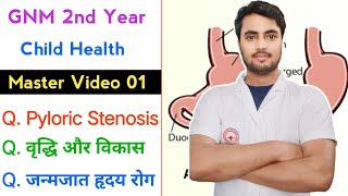 GNM 2nd Year Child Health Nursing Master Video 01 Pyloric Stenosis CHD Growth and Development [upl. by Nalra536]