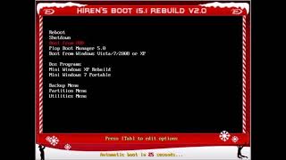 hirens bootcd 151 rebuild v20 [upl. by Attelrahc881]