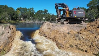 Epic Dam Busting To Flood The 9 Acre Pond [upl. by Taddeusz]