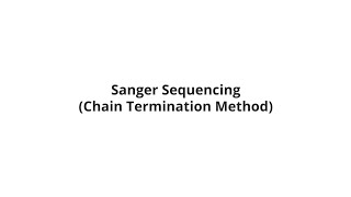 Sanger SequencingChain Termination Method [upl. by Aicilef926]