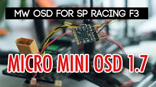 MWOSD R 17 MICRO MinimOSD How to setup and connect OSD to FPV SP Racing F3 [upl. by Lipscomb]