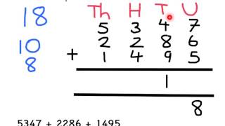 Y4  how to add using compact column addition [upl. by Sherm]